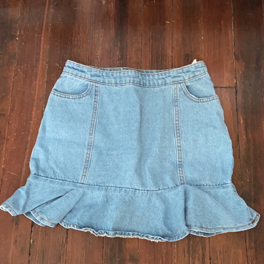 Denim mini skirt